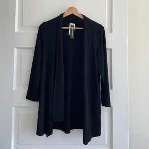 Black Open Front Cardigan